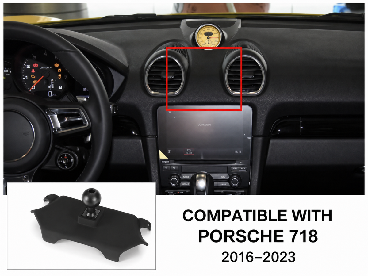 Direct-Fit Motorized Phone Mount — for Porsche Cayenne, Macan, Panamera, 718, 911 & Taycan