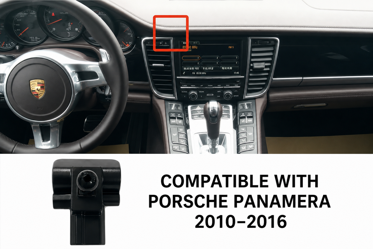Direct-Fit Motorized Phone Mount — for Porsche Cayenne, Macan, Panamera, 718, 911 & Taycan
