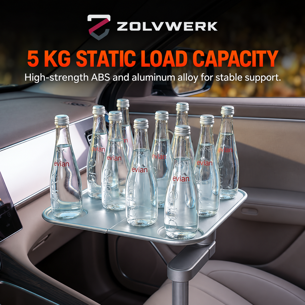 Foldable Floating Car Tray Table for Front & Rear Seats — Dining & Work