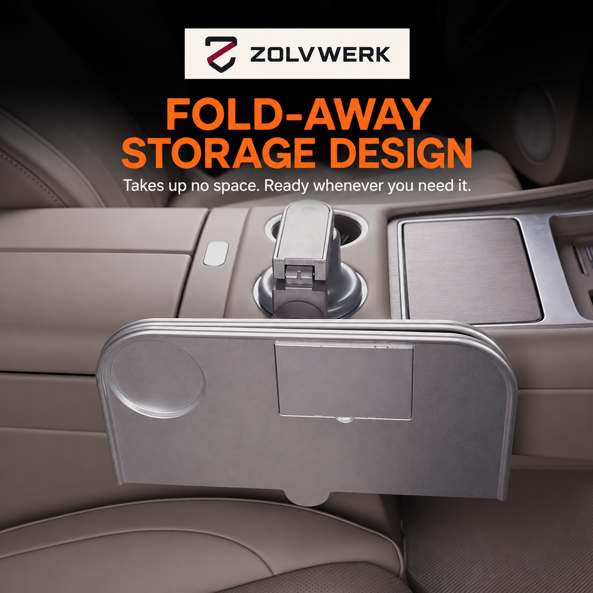 Foldable Floating Car Tray Table for Front & Rear Seats — Dining & Work