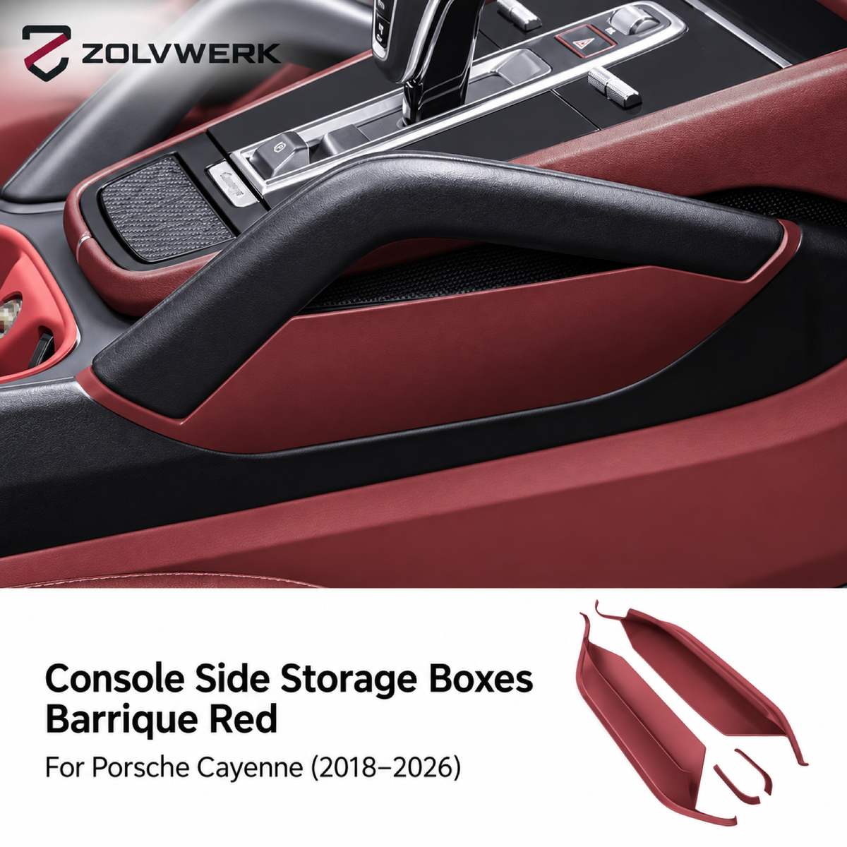 Center Console Side Storage Boxes (Pair) for Porsche Cayenne