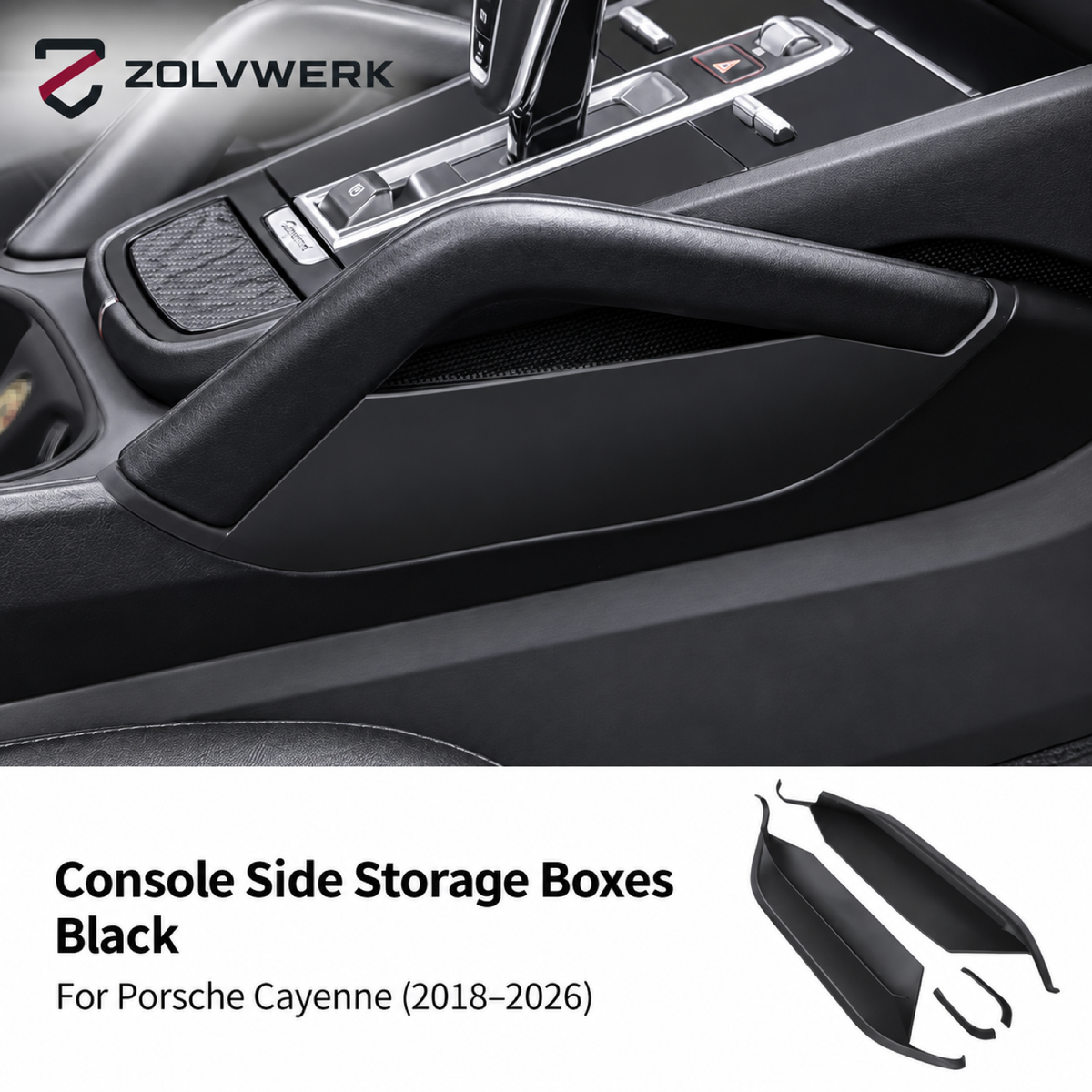 Center Console Side Storage Boxes (Pair) for Porsche Cayenne