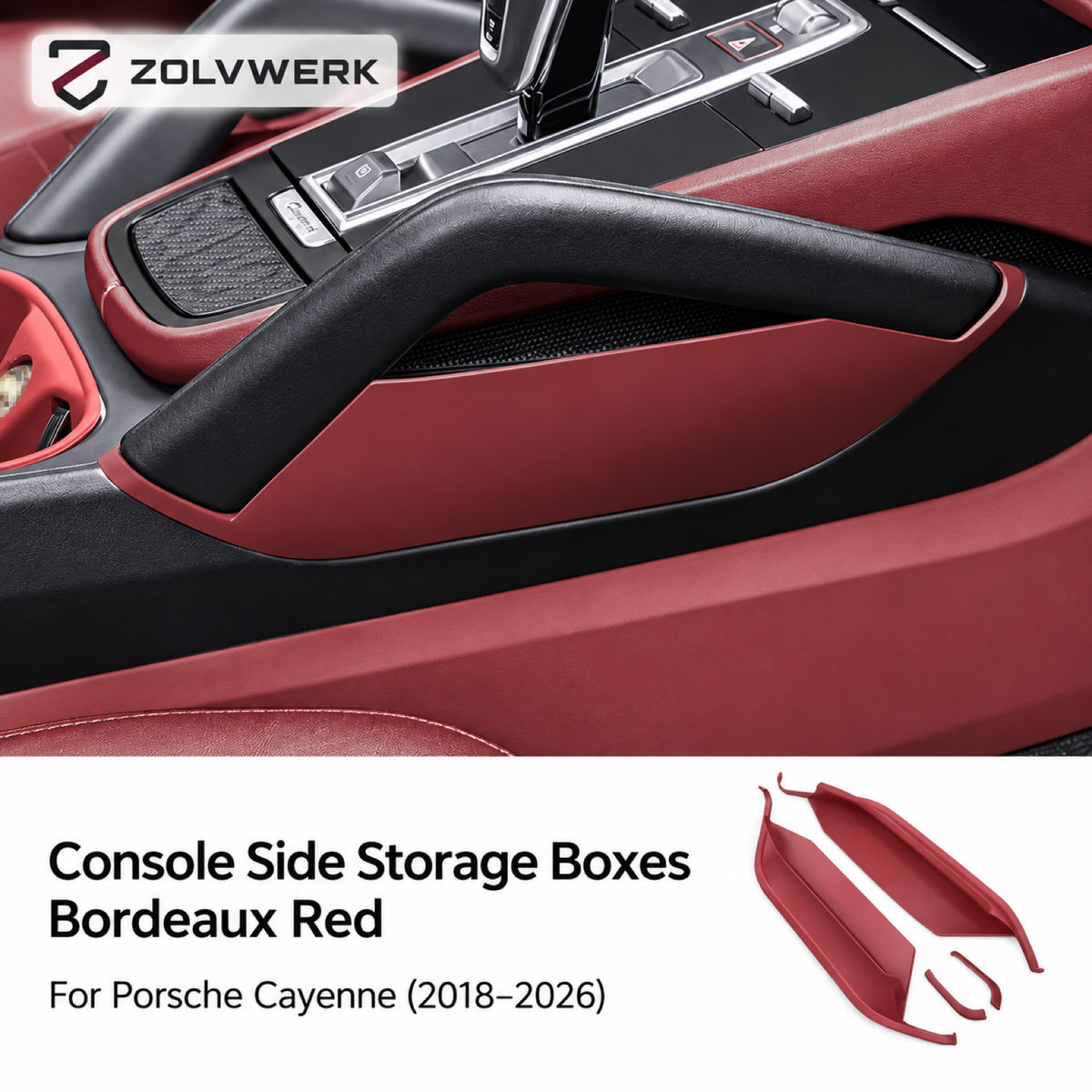 Center Console Side Storage Boxes (Pair) for Porsche Cayenne