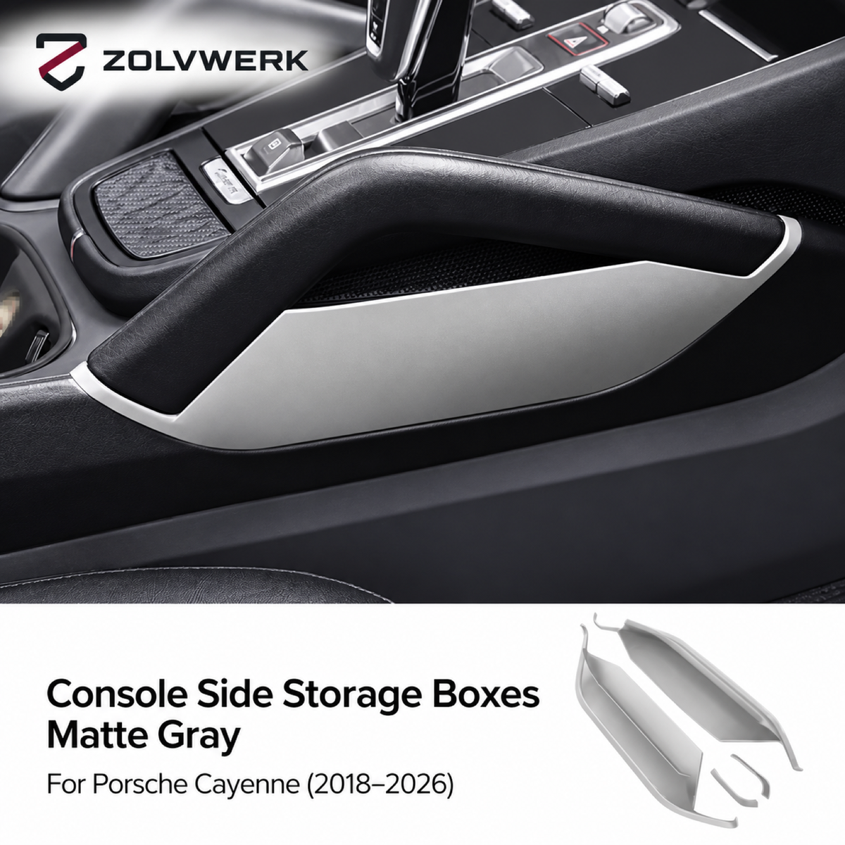 Center Console Side Storage Boxes (Pair) for Porsche Cayenne