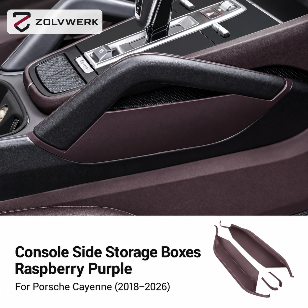 Center Console Side Storage Boxes (Pair) for Porsche Cayenne